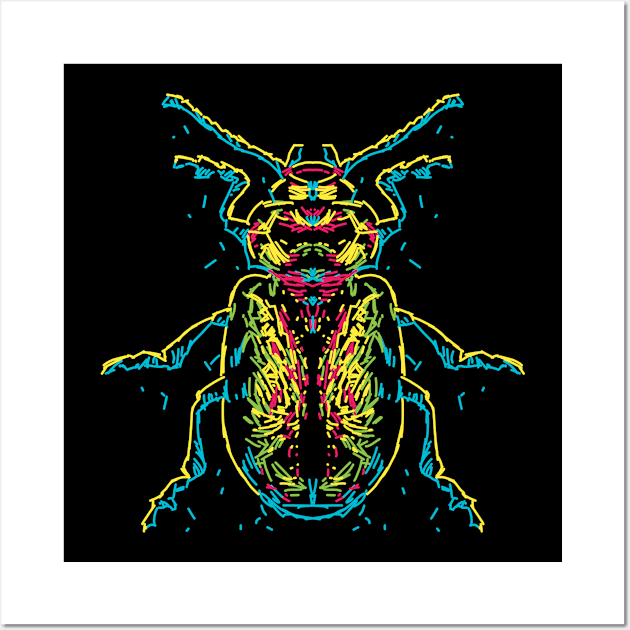 beetle abstract colorful Wall Art by Mako Design 